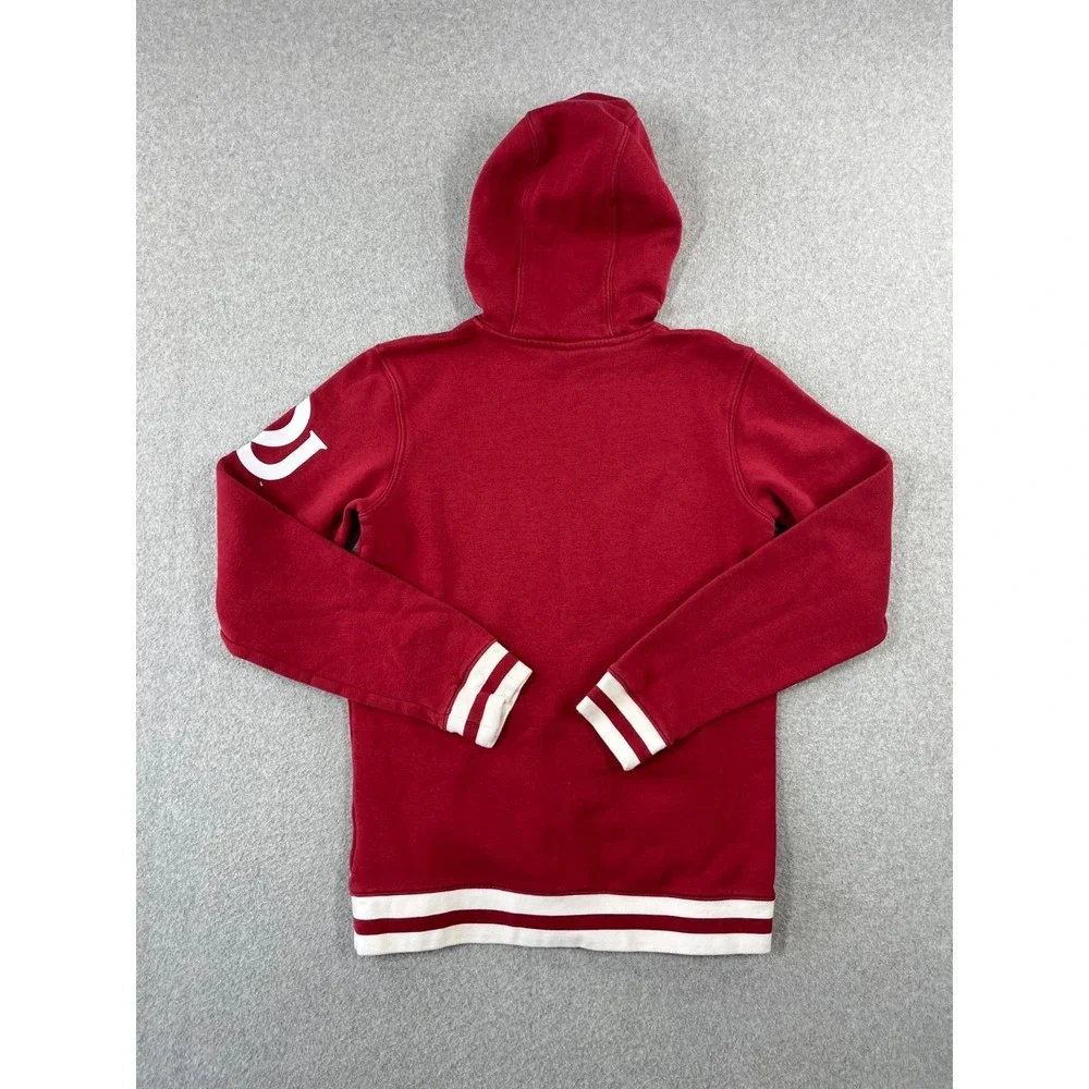 University Of Oklahoma Sweatshirt Mens S Red Nike OU Sooners Pullover Hoodie